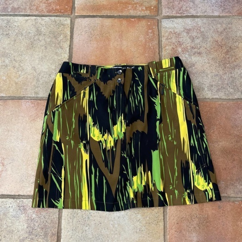 Jamie Sadock Multicolor Abstract Golf Skirt